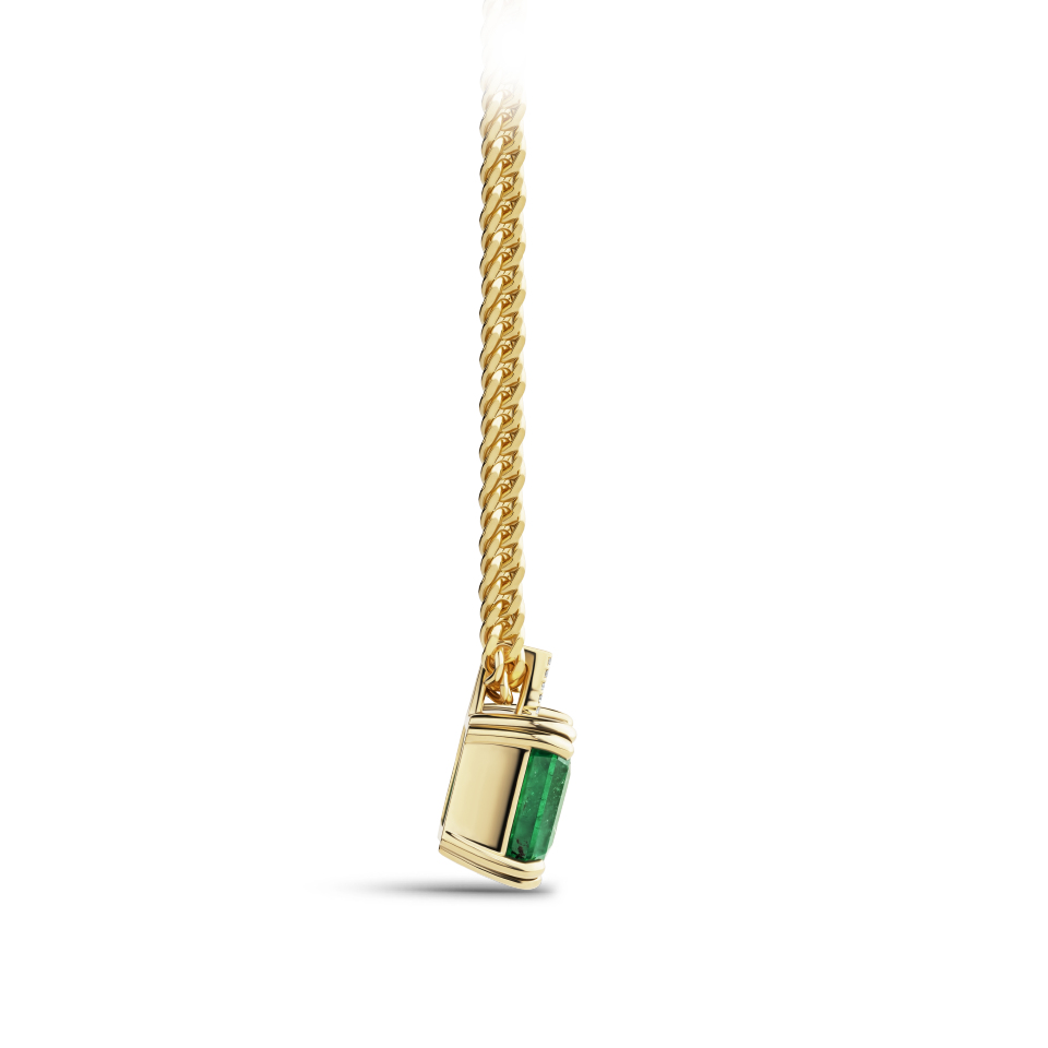 170 Vault Emerald and Diamond Pendant in 18ct Yellow Gold
