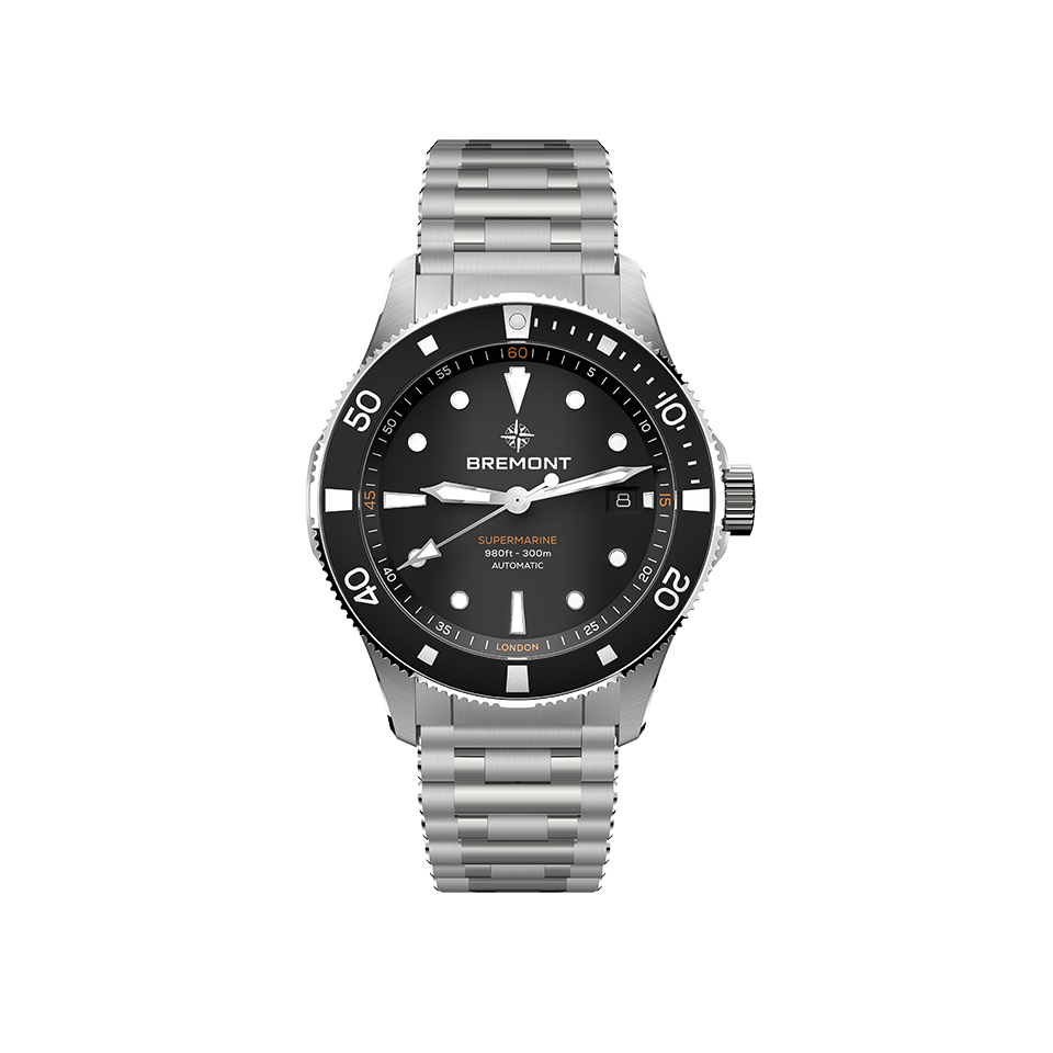 Bremont Supermarine Automatic 40mm Watch SM40-DT-SS-BK-B