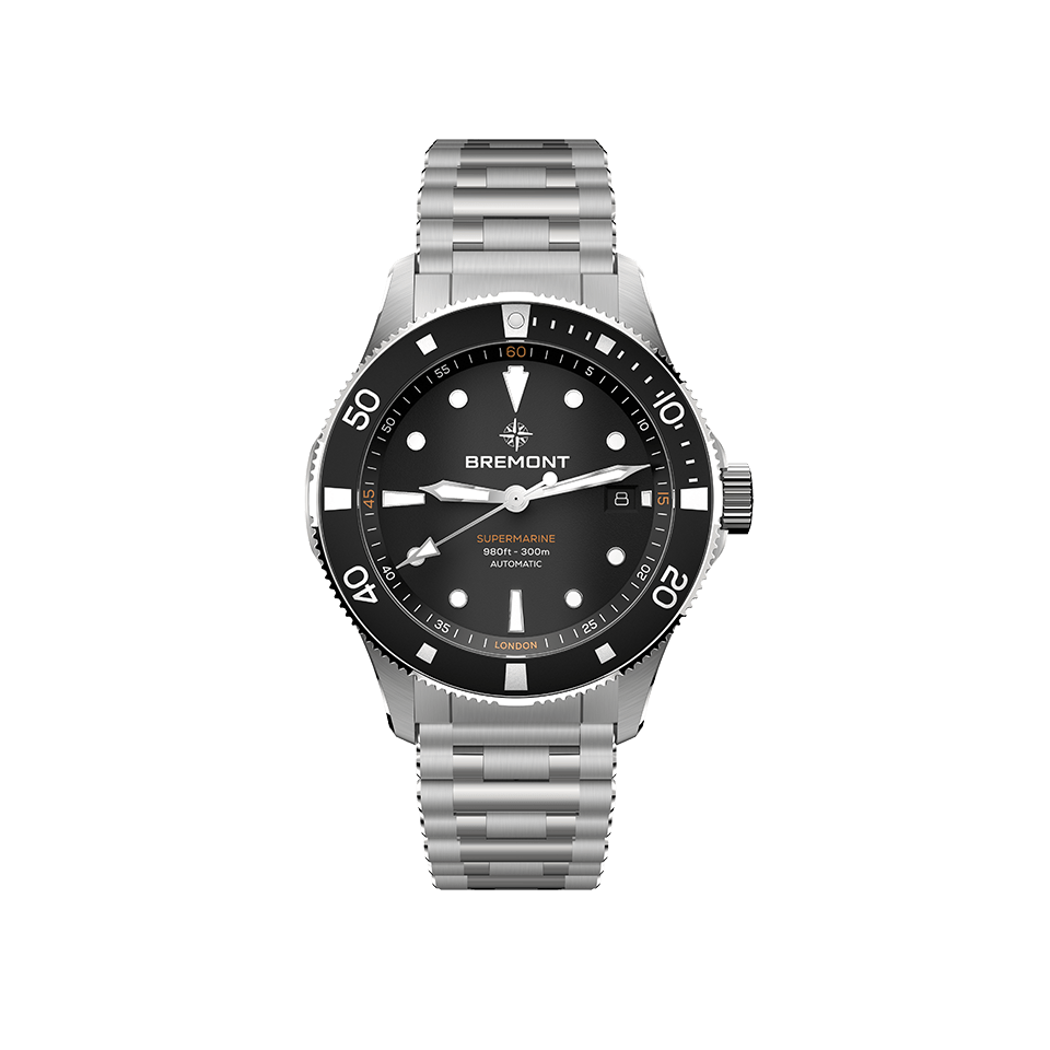 Bremont Supermarine Automatic 40mm Watch SM40-DT-SS-BK-B