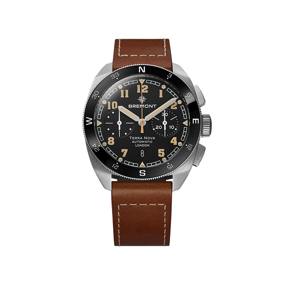 Bremont Terra Nova Automatic Chronograph 42.50mm Watch TN42-CHR-SS-BK-L-S
