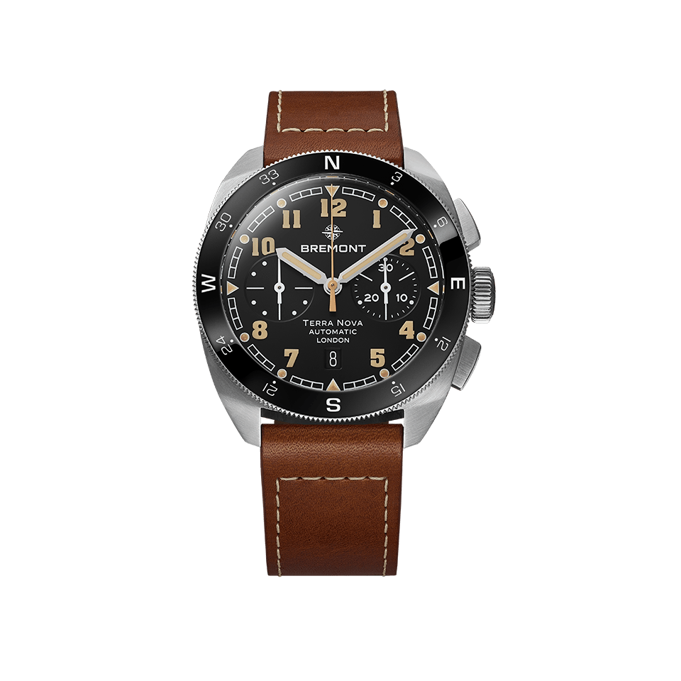 Bremont Terra Nova Automatic Chronograph 42.50mm Watch TN42-CHR-SS-BK-L-S