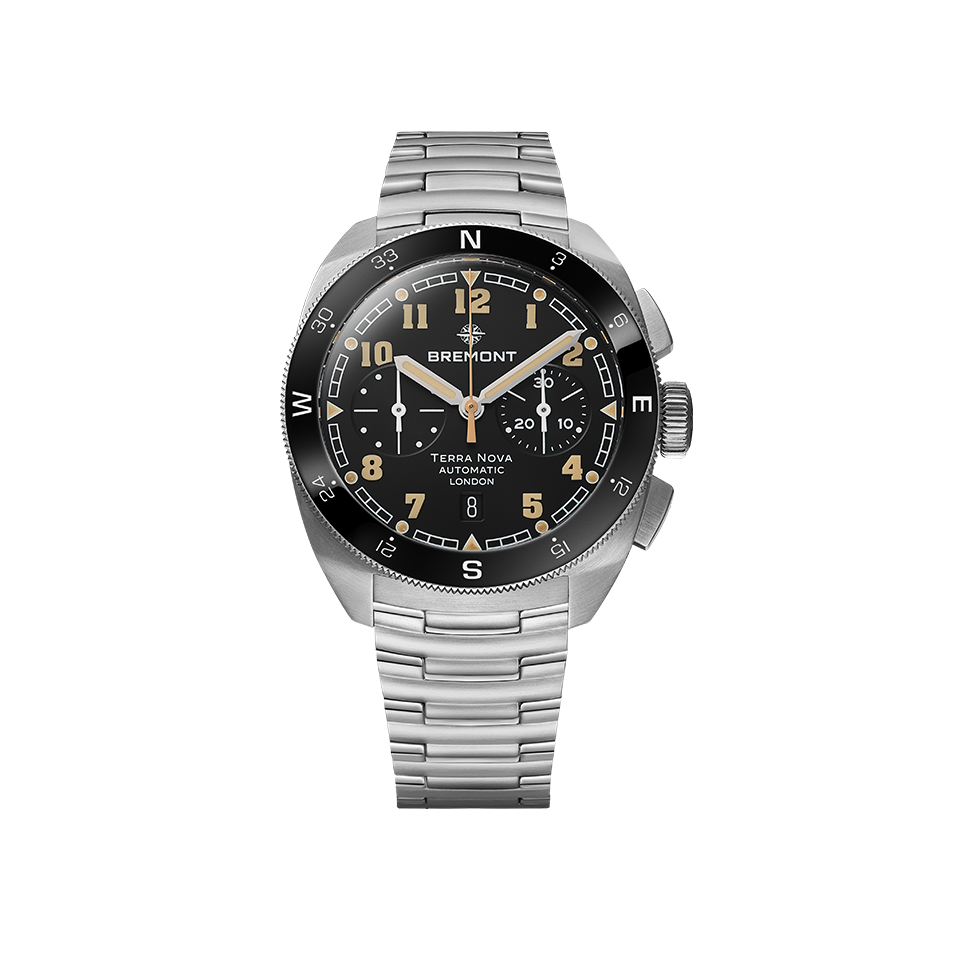 Bremont Terra Nova Automatic Chronograph 42.50mm Watch TN42-CHR-SS-BK-B