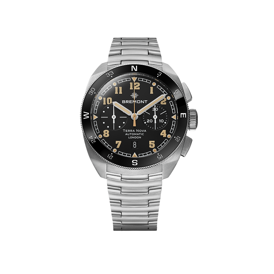 Bremont Terra Nova Automatic Chronograph 42.50mm Watch TN42-CHR-SS-BK-B