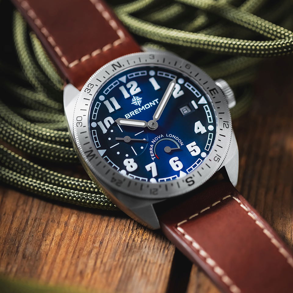 Bremont Terra Nova Automatic Power Reserve 40.50mm Watch TN40-PWR-SS-BL-L-S