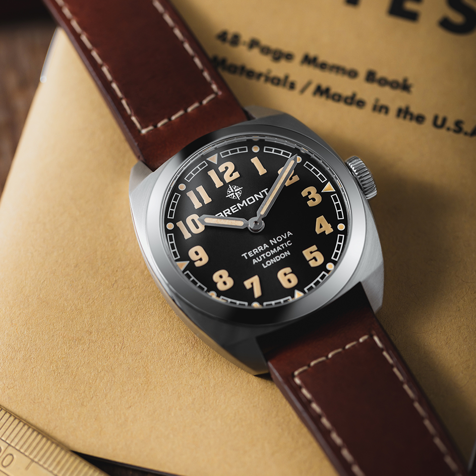 Bremont Terra Nova Automatic 38mm Watch TN38-ND-SS-BK-L-S