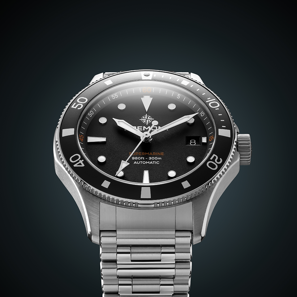 Bremont Supermarine Automatic 40mm Watch SM40-DT-SS-BK-B