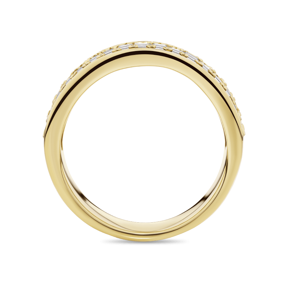 Hardy Brothers Jewellers | Baguette Statement Emerald and Diamond Ring in 18ct Yellow Gold