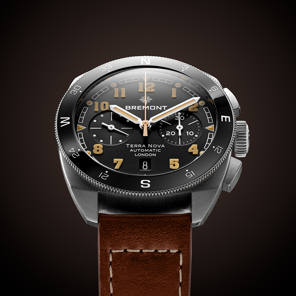 Bremont Terra Nova Automatic Chronograph 42.50mm Watch TN42-CHR-SS-BK-L-S