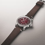 Oris x Cervo Volante Big Crown Pointer Date Men’s Automatic 40mm Watch 754 7785 4038SET, three-quarter view of the coin-edge bezel and oversized screw-down crown.