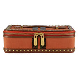 Wolf Ida Orange Travel Zip Jewellery Case 190045