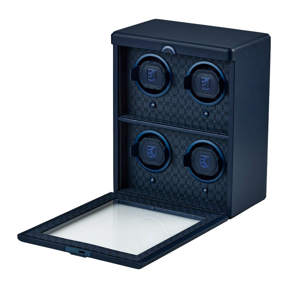 WOLF Earth 4 Piece Watch Winder in Midnight Blue