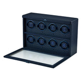 WOLF Earth 8 Piece Watch Winder in Midnight Blue