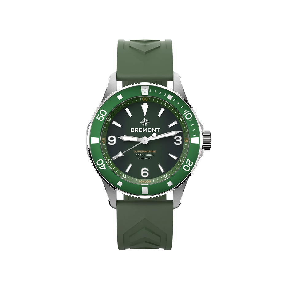 Bremont Supermarine Automatic 40mm Watch SM40-ND-SS-GN-R-S