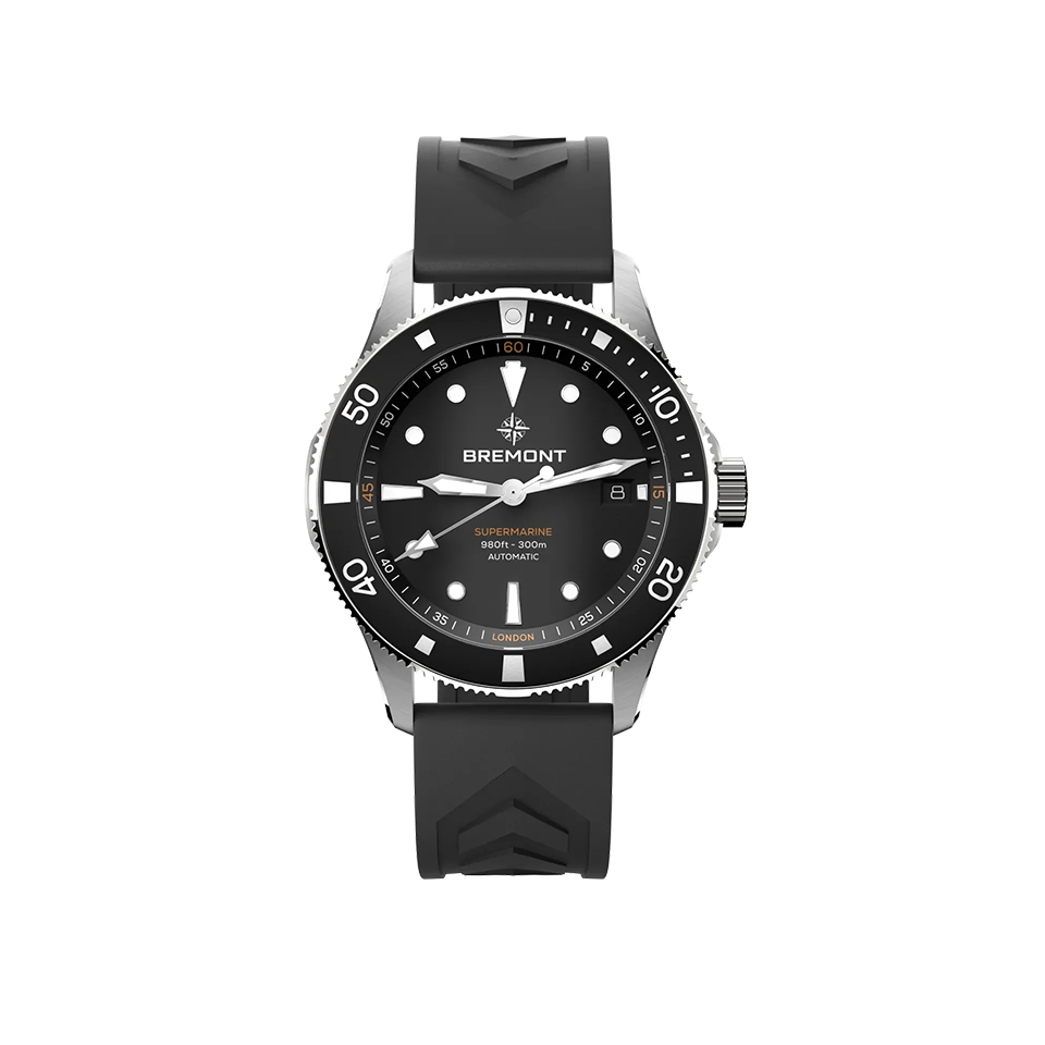 Bremont Supermarine Automatic 40mm Watch SM40-DT-SS-BK-R-S