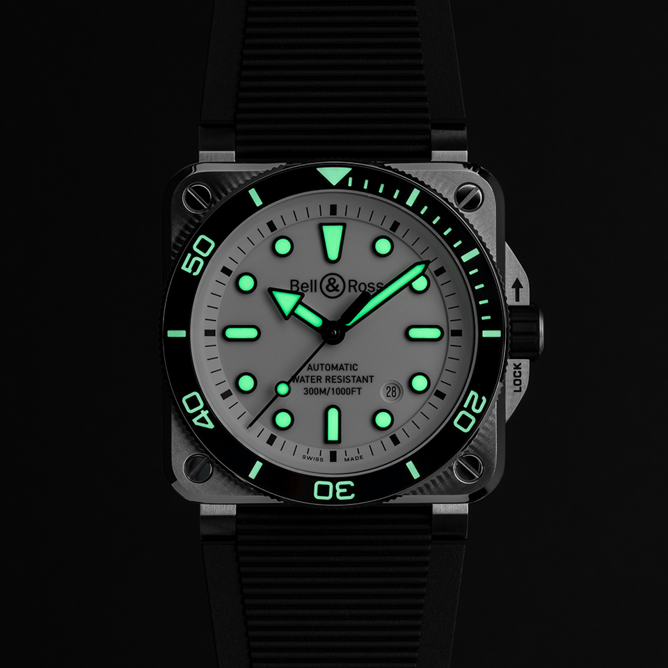 Bell & Ross BR-03 Automatic 42mm Watch BR03A-D-WH-ST/SRB
