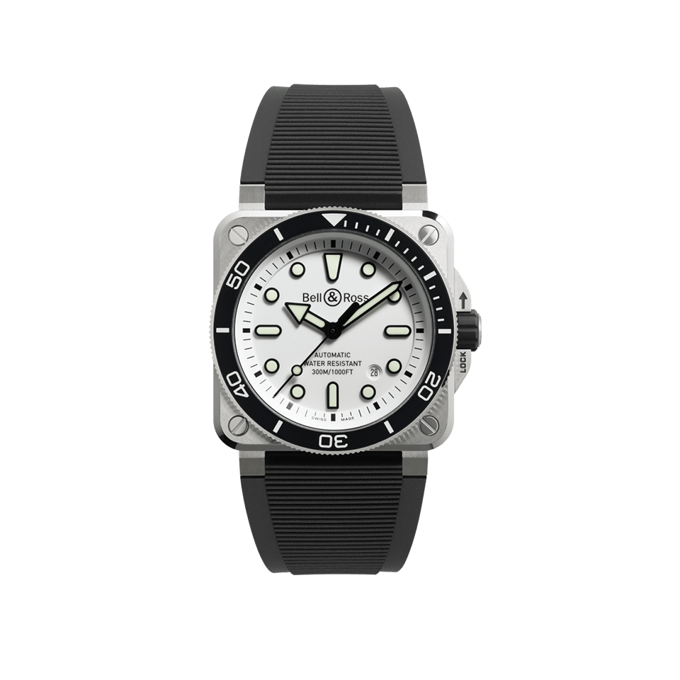 Bell & Ross BR-03 Automatic 42mm Watch BR03A-D-WH-ST/SRB