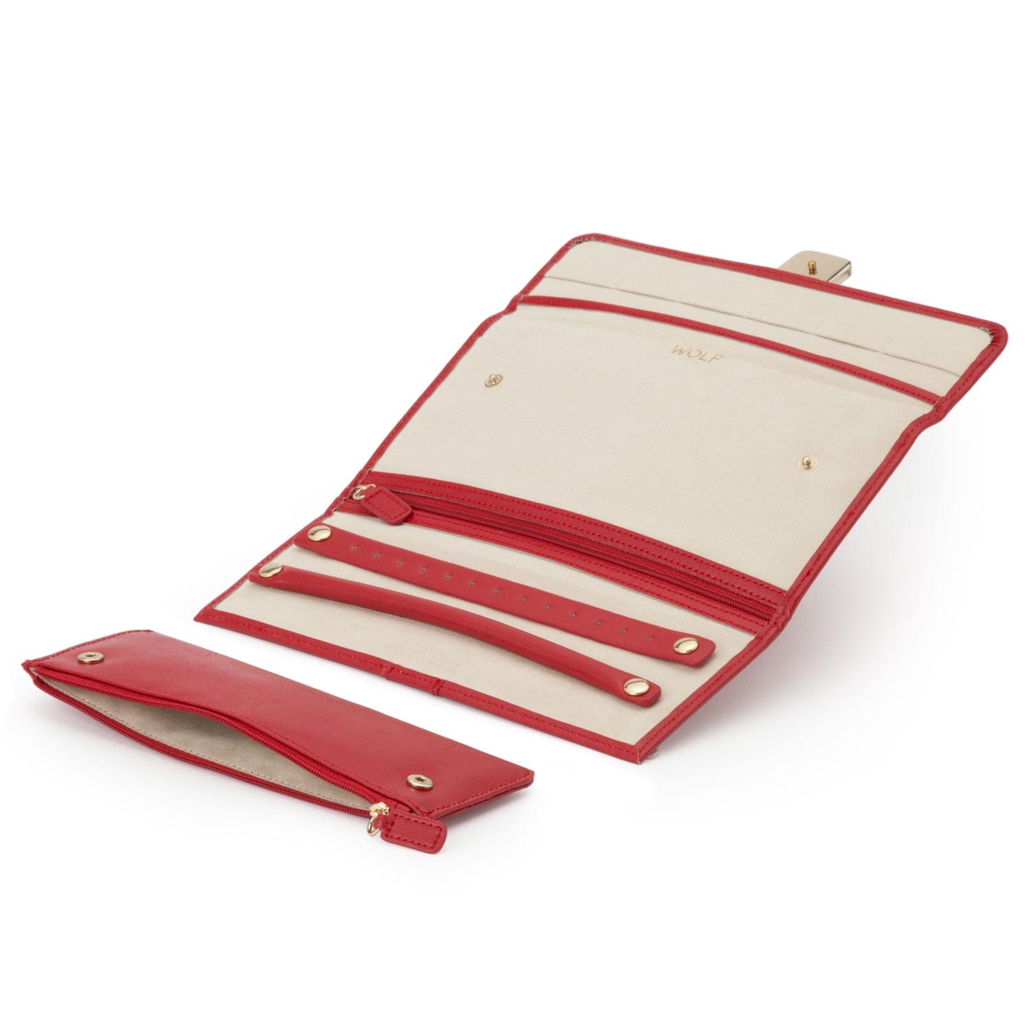 Wolf Palermo Red Jewellery Travel Roll 213472