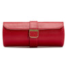 Wolf Palermo Red Double Watch Roll with Jewellery Pouch 213972