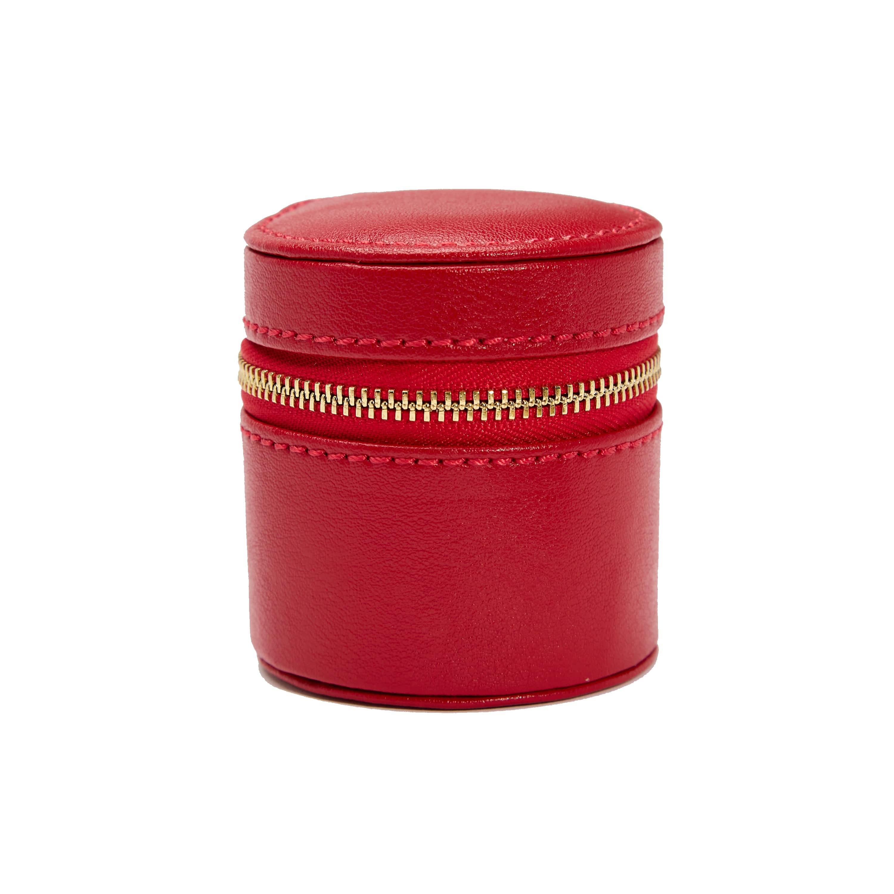 Wolf Palermo Red Double Watch Roll with Jewellery Pouch 213972