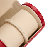 Wolf Palermo Red Double Watch Roll with Jewellery Pouch 213972
