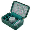 WOLF Sophia Forest Green Fruit Botanical Travel Zip Jewellery Case 397812