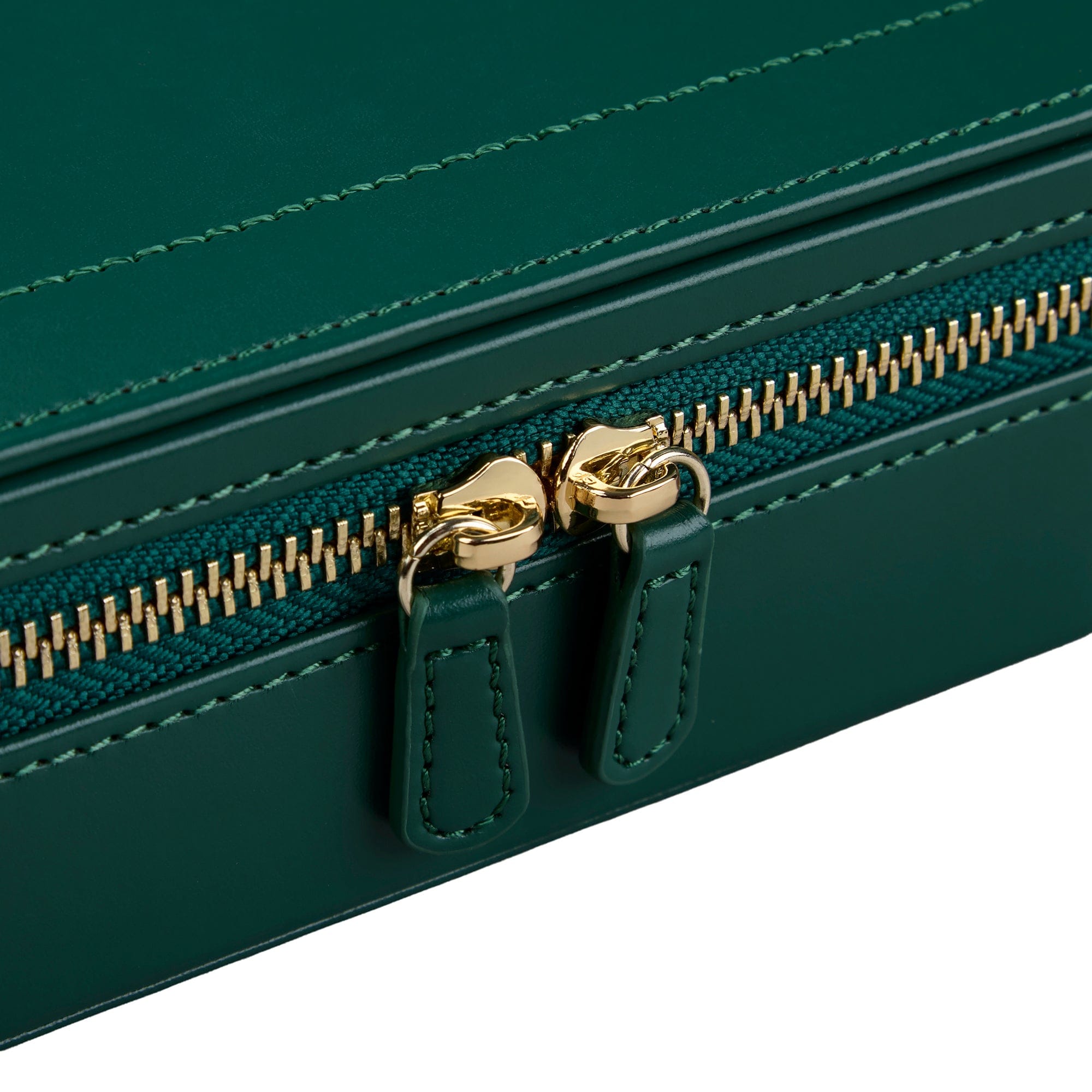 WOLF Sophia Forest Green Fruit Botanical Travel Zip Jewellery Case 397812