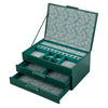 WOLF Sophia Forest Green Fruit Botanical Large Jewellery Box with Drawers 399312