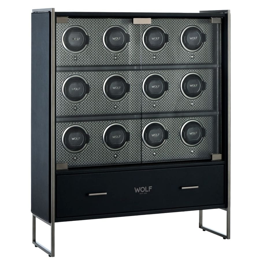 WOLF Axis 12 Piece Watch Winder Cabinet 488603