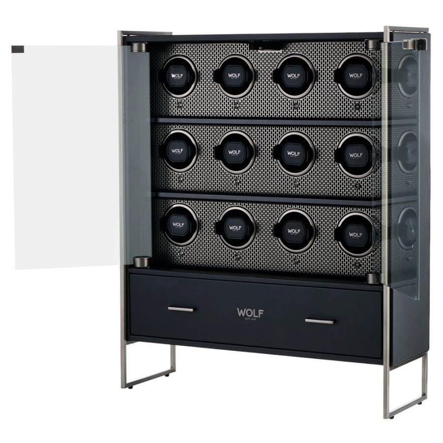 WOLF Axis 12 Piece Watch Winder Cabinet 488603