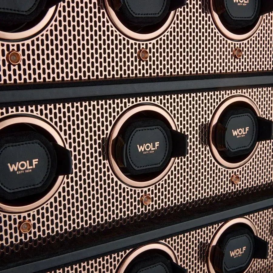WOLF Axis 12 Piece Watch Winder Cabinet Copper 488616