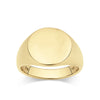 Round Signet Ring in 18ct Yellow Gold