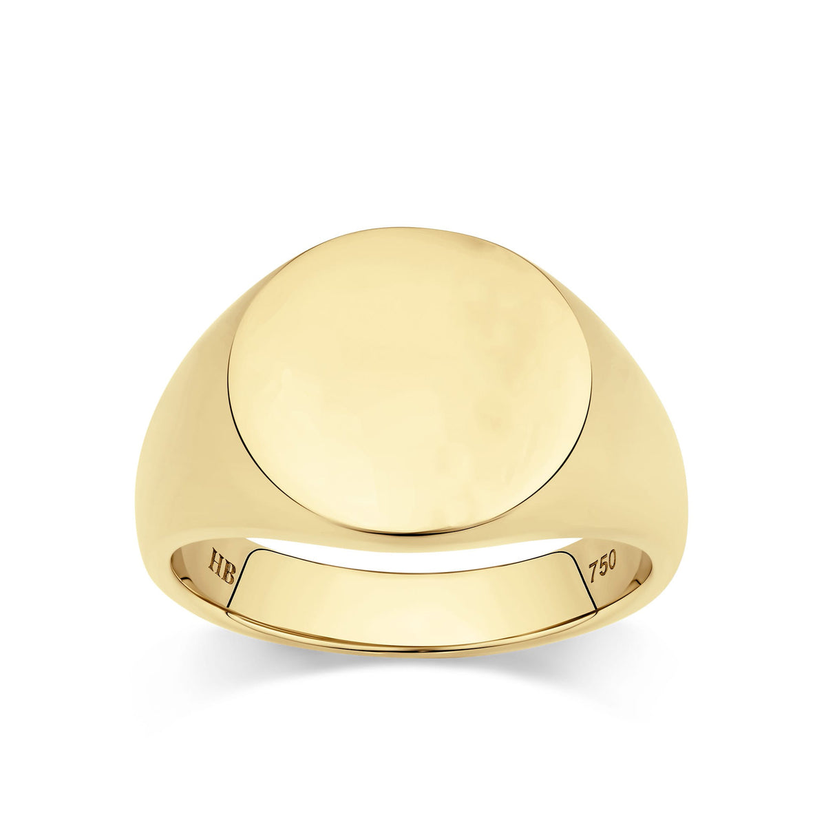 Round Signet Ring in 18ct Yellow Gold