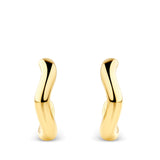 Wave Hoop Earrings in 18ct Yellow Gold
