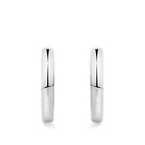 Quintessential Hoop Earrings in 18ct white gold from Hardy Brothers Jewellers, shown front-facing as a pair.