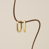 Paperclip Earrings in 18ct Yellow Gold