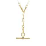 Gold Chain with removable Gold Pendant with Diamond Detailing
