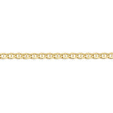 Close-up detail of the Anchor Chain in 18ct yellow gold by Hardy Brothers, highlighting the polished solid links with their central bars.