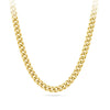 Miami Link Chain in 18ct yellow gold from Hardy Brothers Jewellers 4FLACM04 , shown front-on in full length with its bold, interlocked links.