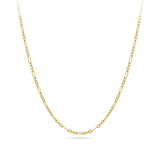 45cm Trombone Link Necklace in 18ct Yellow Gold