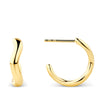 Wave Hoop Earrings in 18ct Yellow Gold
