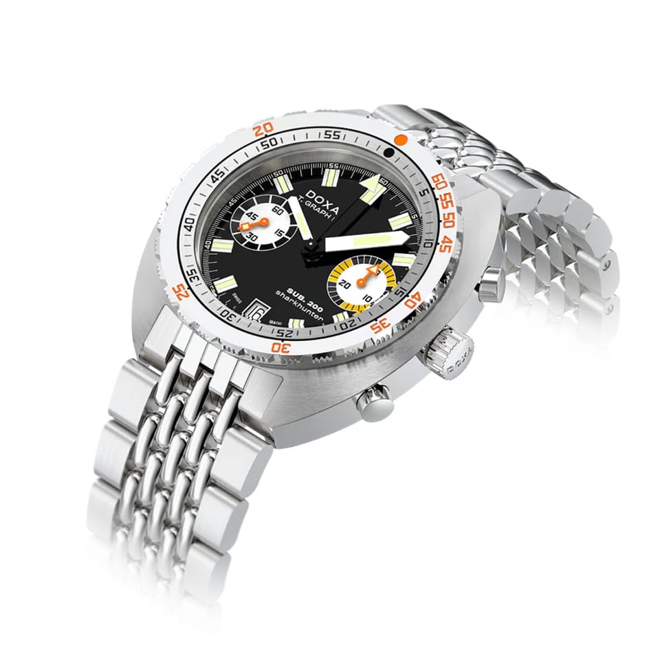 DOXA SUB 200 T-GRAPH II Sharkhunter Automatic Chronograph 42mm Watch 806.10.101.10