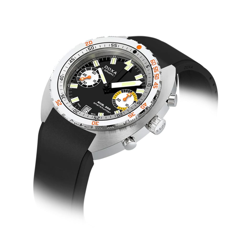 DOXA SUB 200 T-GRAPH II Sharkhunter Automatic Chronograph 42mm Watch 806.10.101.20