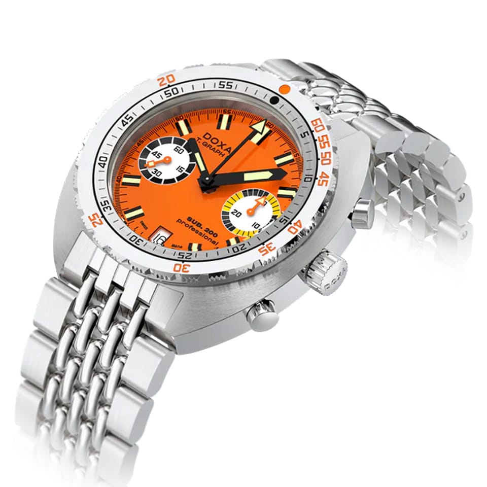 DOXA SUB 200 T-GRAPH II Professional Automatic Chronograph 42mm Watch 806.10.351.10