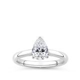 Pear Cut Diamond Engagement Ring in 18ct White Gold
