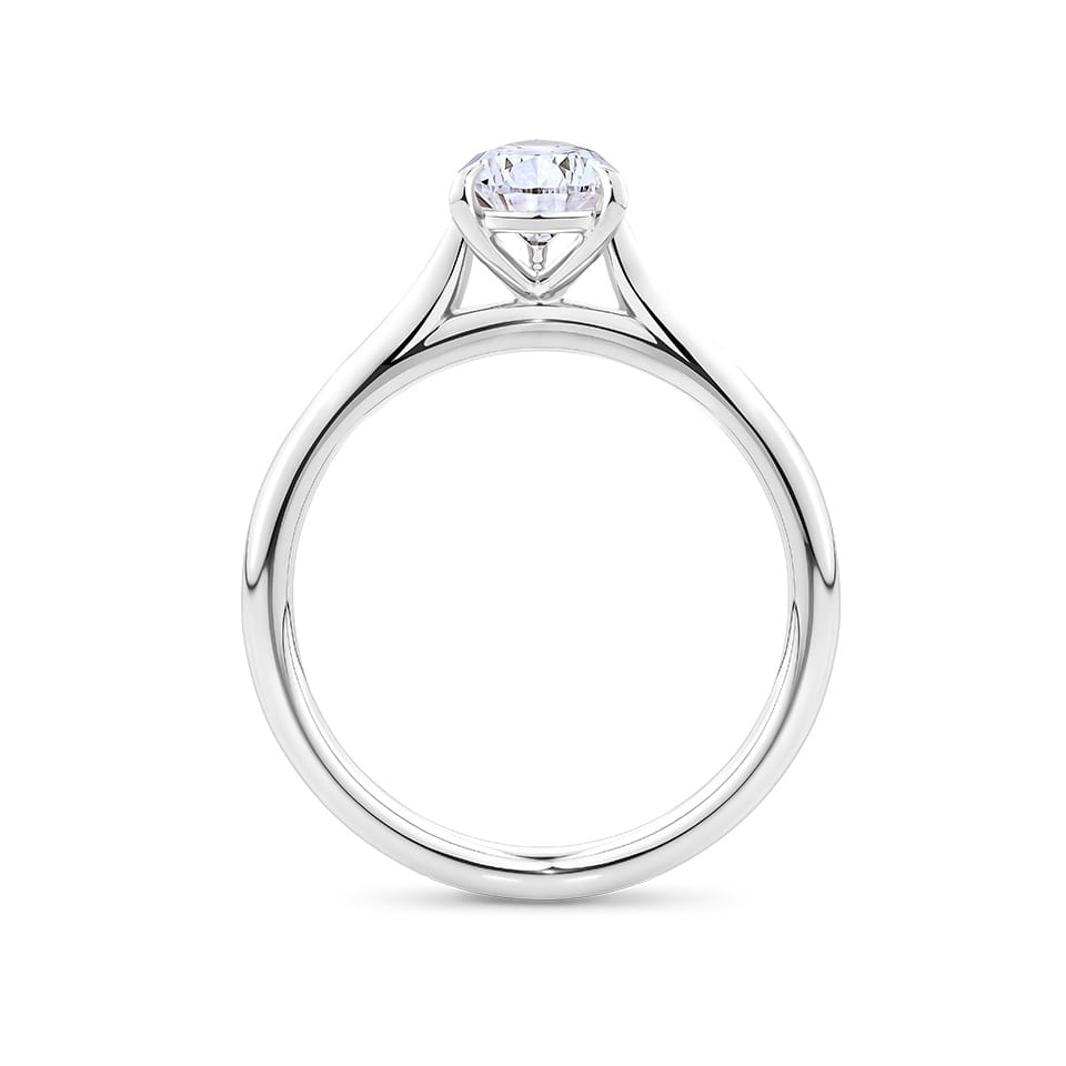 Pear Cut Diamond Engagement Ring in 18ct White Gold