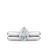 Pear Cut Diamond Engagement Ring in 18ct White Gold