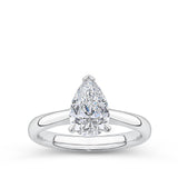 Pear Cut Diamond Engagement Ring in 18ct White Gold