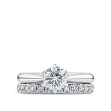 0.52 Carat Diamond Pave Wedding Band in 18ct White Gold