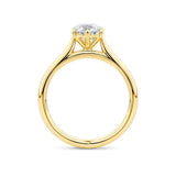 Round Brilliant Cut Diamond Engagement Ring in 18ct Yellow Gold
