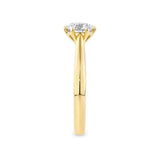 Round Brilliant Cut Diamond Engagement Ring in 18ct Yellow Gold
